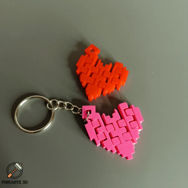 Coração pixel articulado